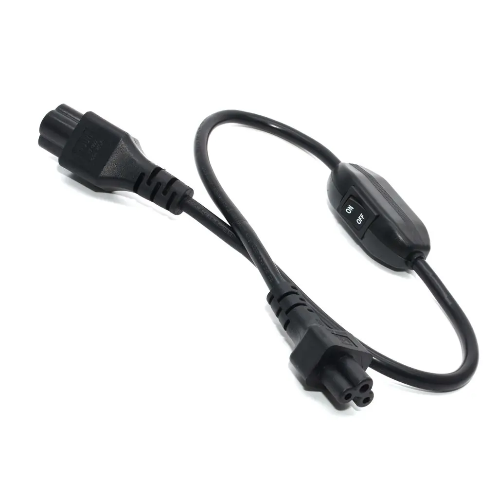 Удлинительный кабель IEC 320 C5 Female C6 Male с переключателем Micky 3Pin около 50 см 1 шт.|iec c5|iec