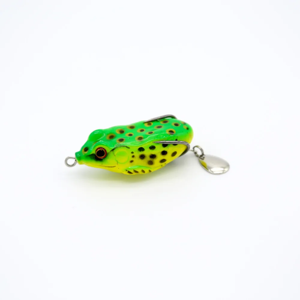 Gorgons 1Pcs 55mm 14g Artificial Softbait Top Water Floating BKK Hooks Spinner Soft Fishing Lure Frog | Спорт и развлечения