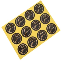 120pcslot black for you bronzing garland round self adhesive sealing label stickers gift bag candy box decorate