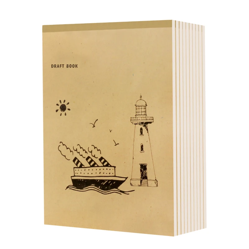 40 страниц A4 тетрадь пустой внутренняя страница граффити проект Sketchbook портативный утолщенной бежевый бумага для эскизов Примечание живопись
