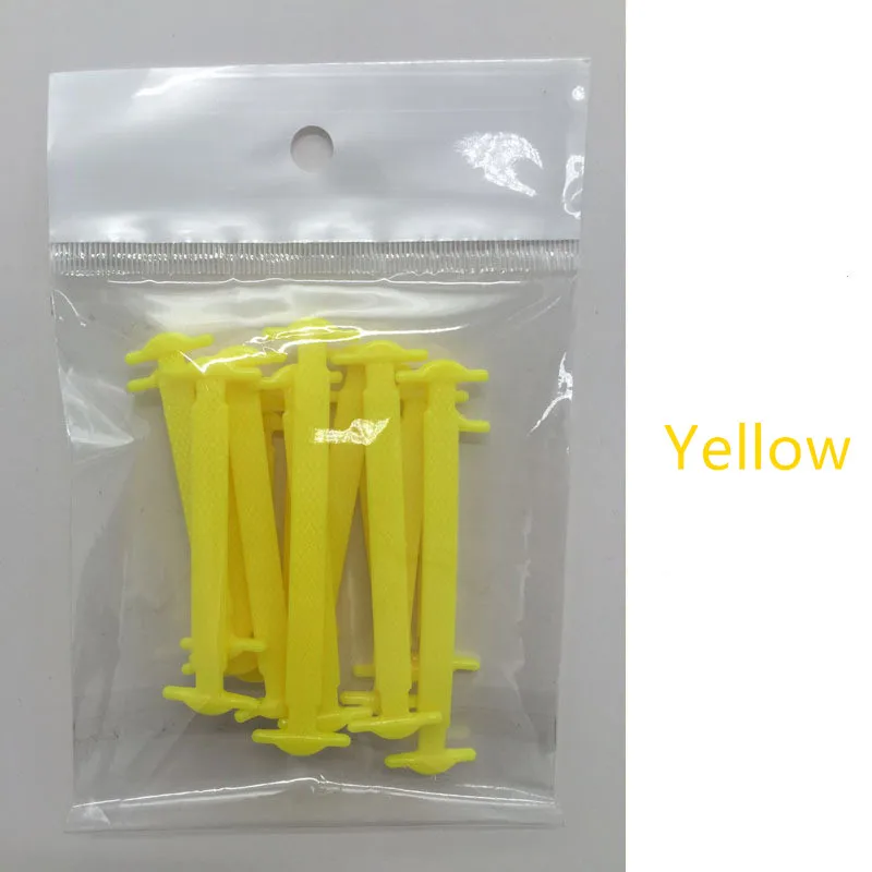 Yellow Лидер продаж 16 шт./лот эластичные силиконовые шнурки специальные шнурки без шнурков шнурки для обуви для мужчин и женщин все кроссовки шнуровка резиновый шнурок - Цвет: Yellow