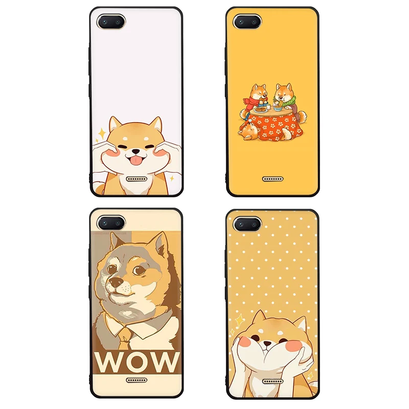 Мягкий чехол Kawaii Shiba Inu для телефона Redmi 4A 4X 5 6 5A 6A 7 Go Note Pro | Мобильные телефоны и