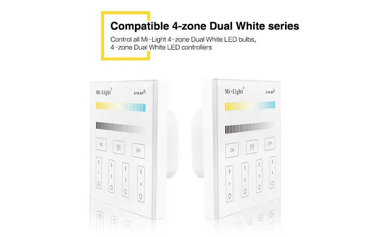 AC 220 V Mi Light T1 T2 T3 T4 панель контроллера 2,4G RF сенсорный экран настенный пульт дистанционного управления для DIM CCT RGB RGBW RGB+ CCT Светодиодный лампочки/полосы