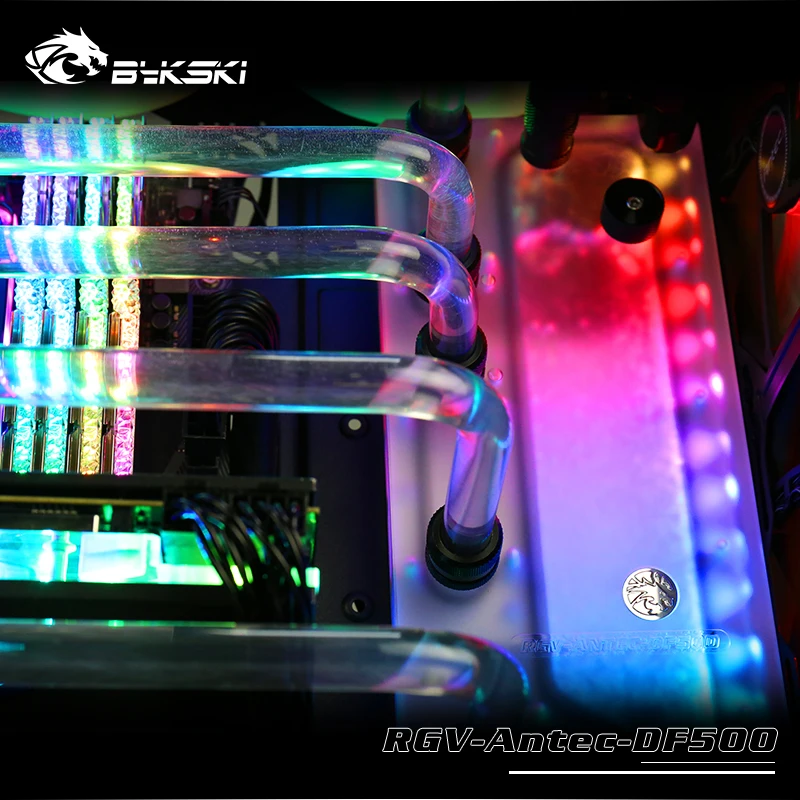 Bykski водная доска прямоугольная Antec DF500 резервуар для воды акриловый rgb чехол для компьютера охлаждающий резервуар RGV-Antec-DF500