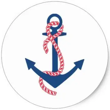 

1.5inch Delta Gamma Anchor Classic Round Sticker
