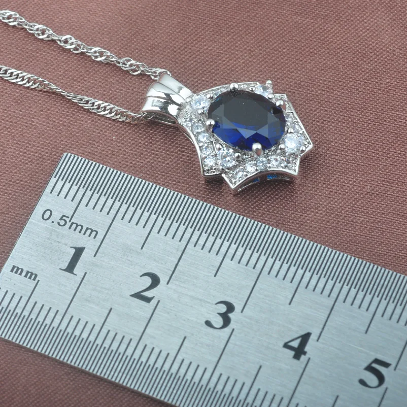 Серебряный набор украшений на платформе Natura Blue Zircon свадебные ювелирные