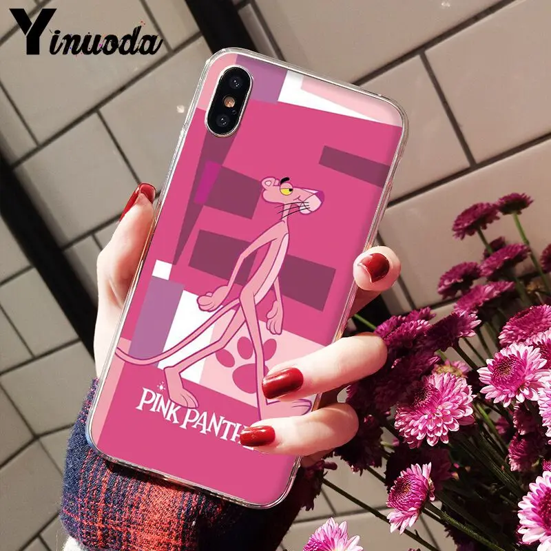 Yinuoda The Pink Panther DIY Luxury High-end Protector Case for Apple iPhone 8 7 6 6S Plus X XS MAX 5 5S SE XR Cover | Мобильные