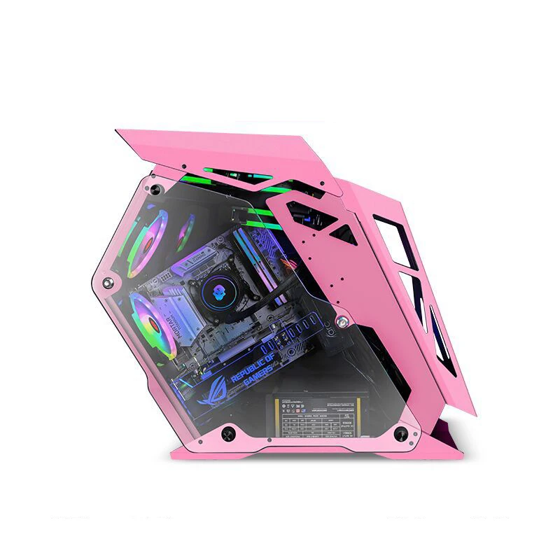 222*500*585 мм водяное охлаждение игровое шасси специальная форма RGB PC Mainframe боковой прозрачный чехол gamer gabinete computador
