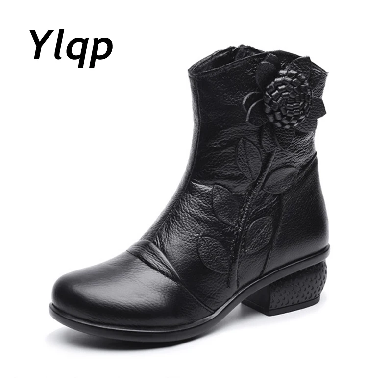 

Женские ботильоны ручной работы, ботинки из натуральной кожи в стиле ретро, Осень-зима 2022