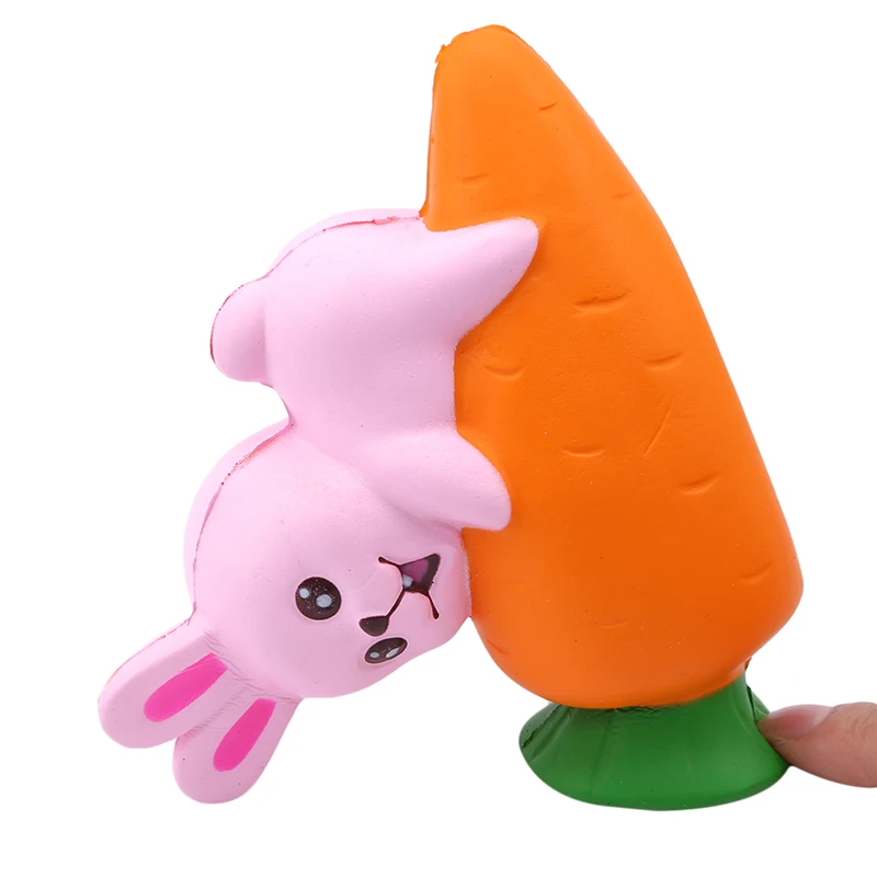Kawaii Jumbo замедлить рост Squeeze морковь кролик игрушка антистрессовый мяч Забавный
