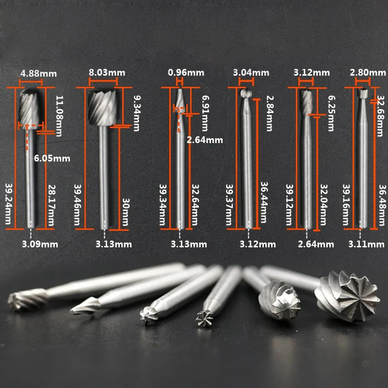 6 шт. фрезы из быстрорежущей стали для гравировального станка|milling cutter|router bithss milling