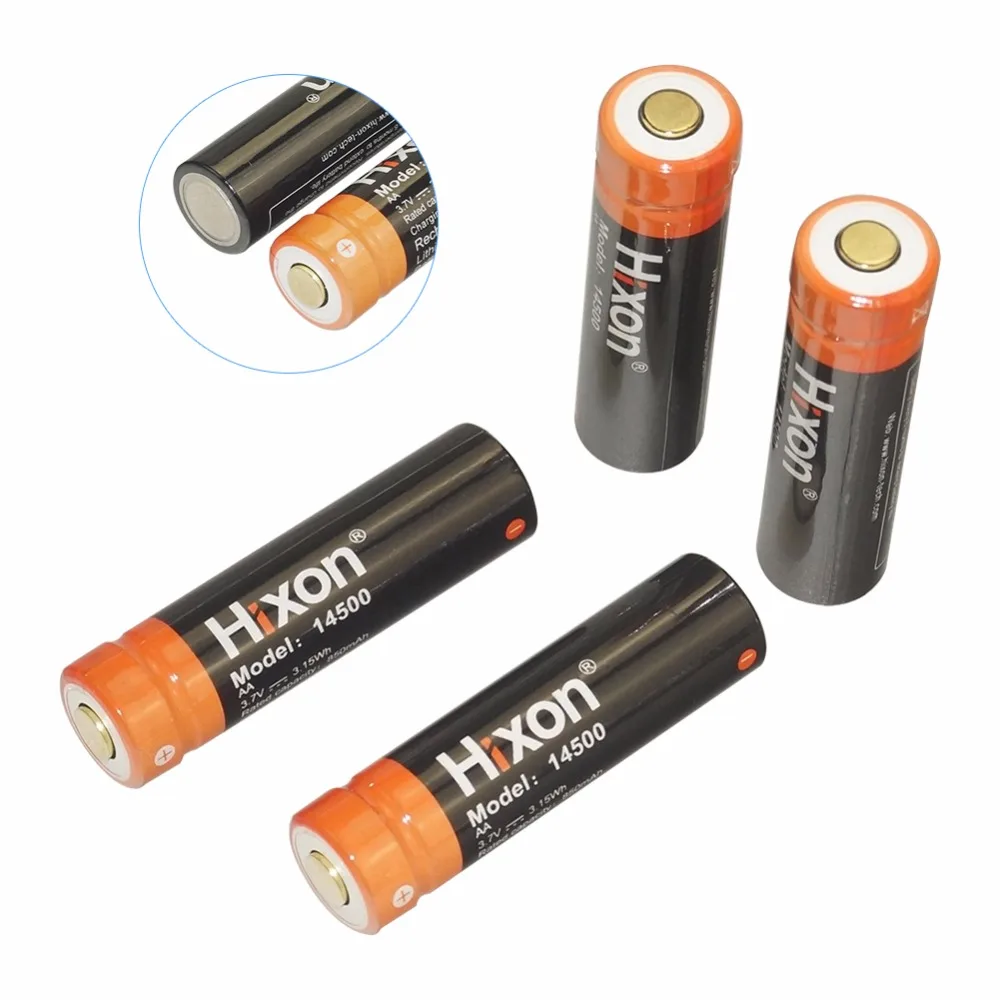 Hixon 2 шт перезаряжаемый 800mAh 3 7 V 14500 литий-ионный аккумулятор для мини светодиодный