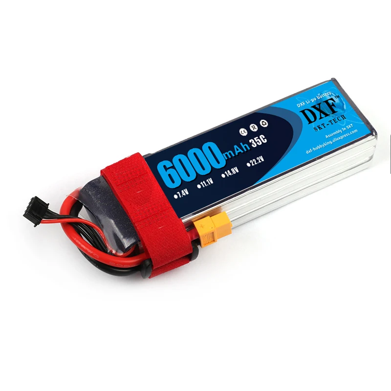 Хорошее качество DXF Lipo батарея 11 1 V 6000mAh 35C Max 60C 3S RC LiPo для вертолета лодки Traxxas 1/10