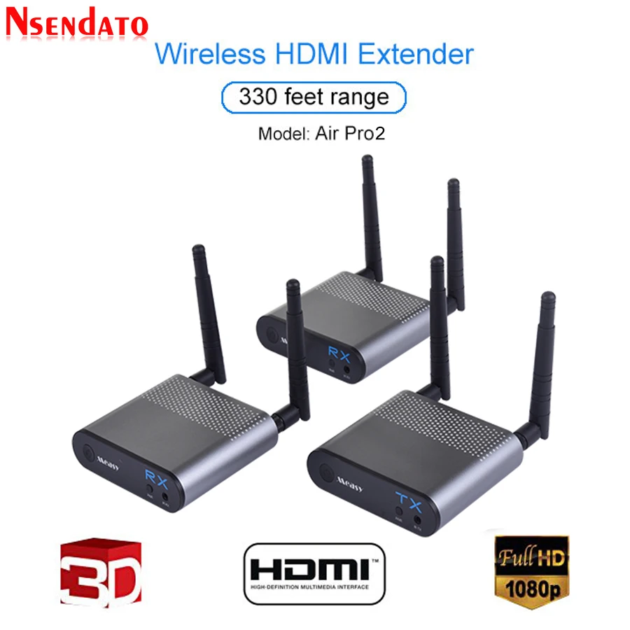 Measy Air Pro 2 100 м/330FT 2,4 ГГц/5,8 ГГц Беспроводной Wi-Fi HDMI Аудио Видео удлинитель передатчик Отправитель приемник комплект с ИК-сигналом