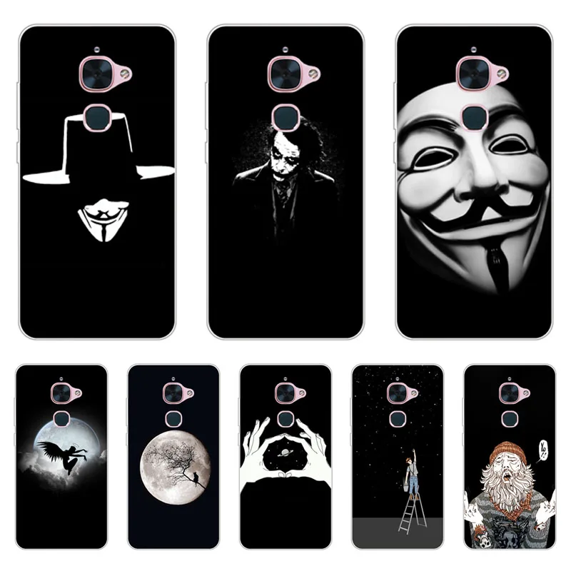 letv leeco le s3 Case Silicon Black graffiti Painting Soft TPU Back Cover for x626 x620 x522 Protect Phone case |