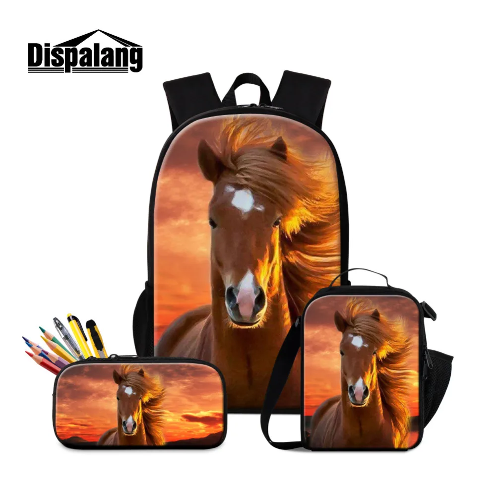 dispalang cartoon backpack set women cooler bag unicorn backpack large school bags for teenagers girls boys travel bags free global shipping