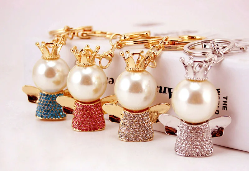 50 шт горный хрусталь жемчуг брелок с изображением ангела кошелек вешалка свадебный душ сувениры, день рождения День святого Валентина подарки WB27 50 шт горный хрусталь жемчуг брелок с изображением ангела кошелек вешалка свадебный душ сувениры, день рождения День святого Валентина подарки WB27