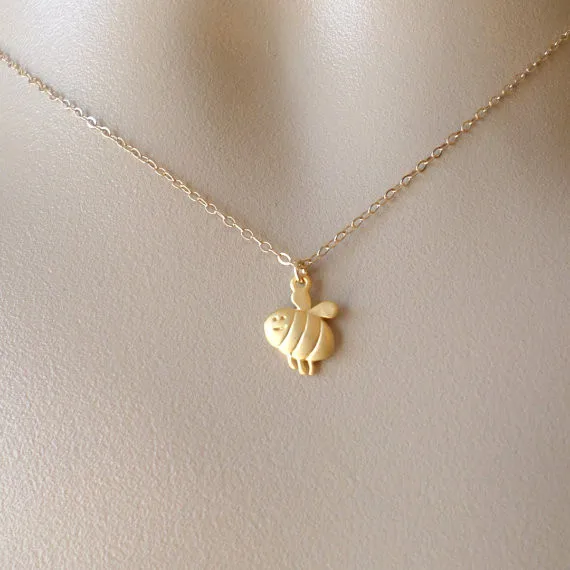 1 шт. крошечные Happy Bee Цепочки и ожерелья подвеска ювелирные цепи ожерелье 2016