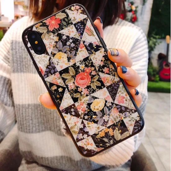 Новый золотой фольгой винтажный цветочный чехол для iphone X XR XS MAX 8 7 6 6s Plus|Бамперы| |