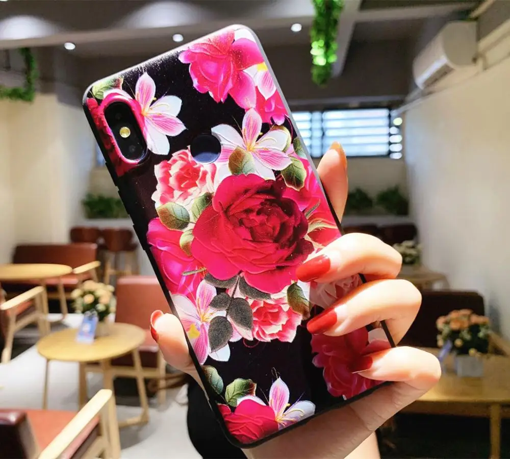 Чехол для Xiaomi Mi 8 lite силиконовый 3D рельефный роскошный мягкий чехол телефона из