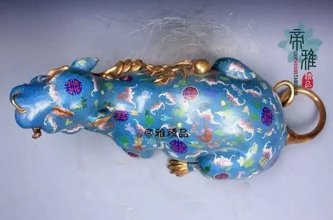 Бесплатная доставка Китайская Бронза Медь cloisonne 24K Золотая позолоченная летучая