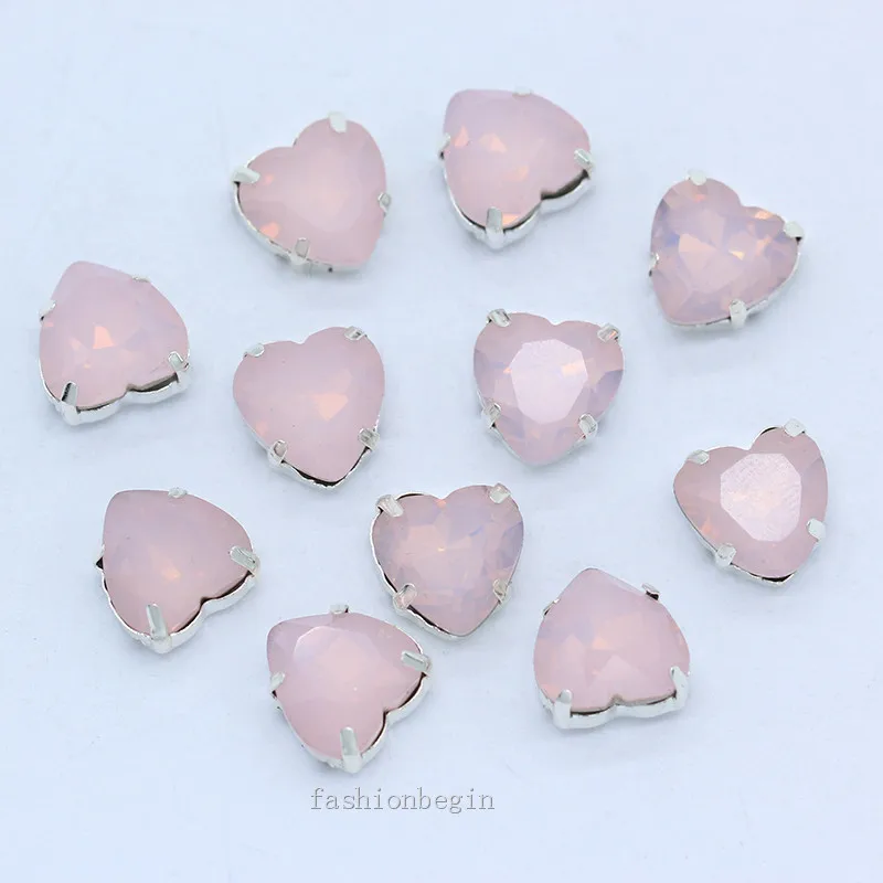 Стеклянные стразы с белым/зеленым/синим/розовым опалом 24p 8 мм 10 мм|heart shaped crystal|crystal