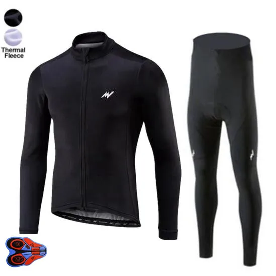 Morvelo Winter Thermal Fleece Cycling Jersey long sleeve 9D GEL PAD Pants ropa ciclismo Clothing maillot Ciclismo sets | Спорт и