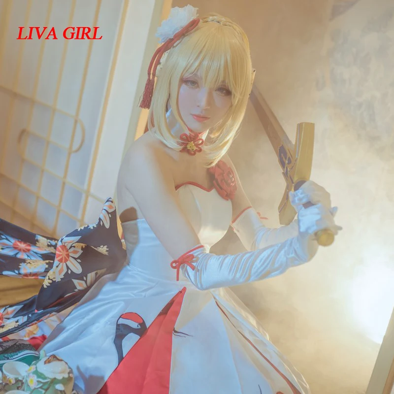 Liva/новейший Карнавальный костюм для девочек Fate Stay Night альтрия Pendragon Saber Arturia