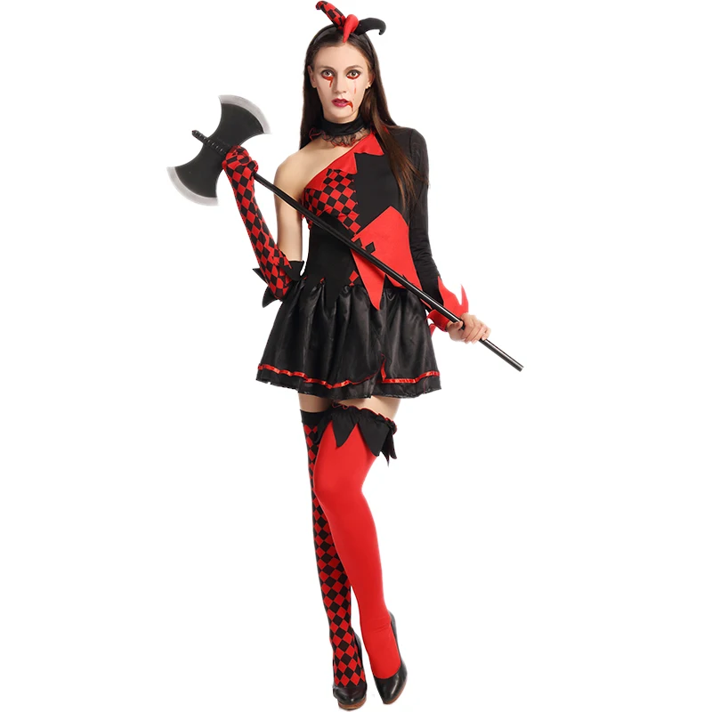 Сексуальное женское мини платье костюм вампира для ролевых игр зомби на Хэллоуин