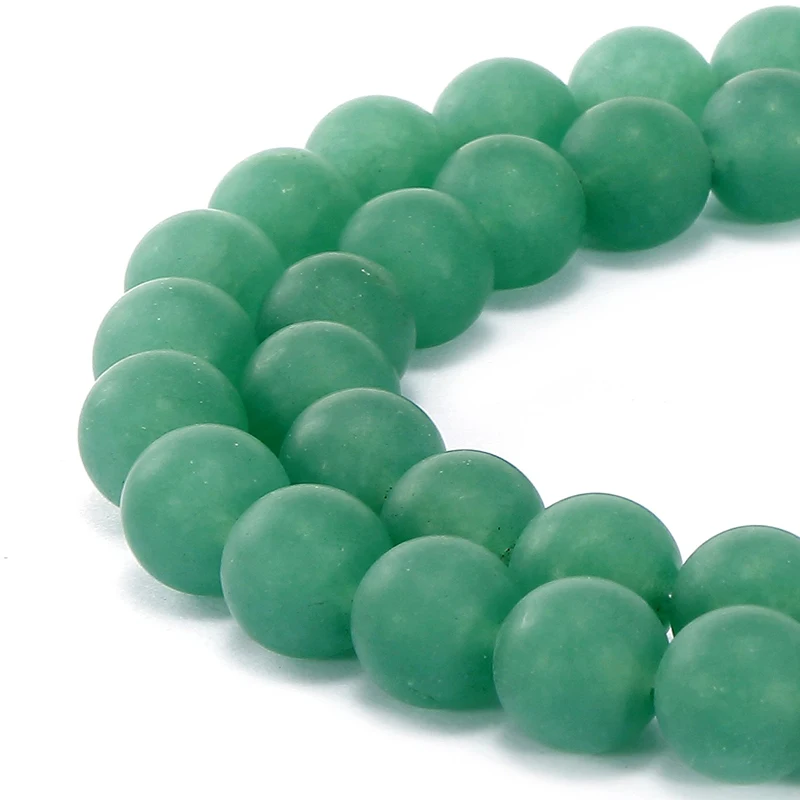 

4-12mm Natural Stone Beads Round Dark Green Agata Matte Unpolished Loose Stone Beads For Diy Jewelry Making Necklace Bracelet