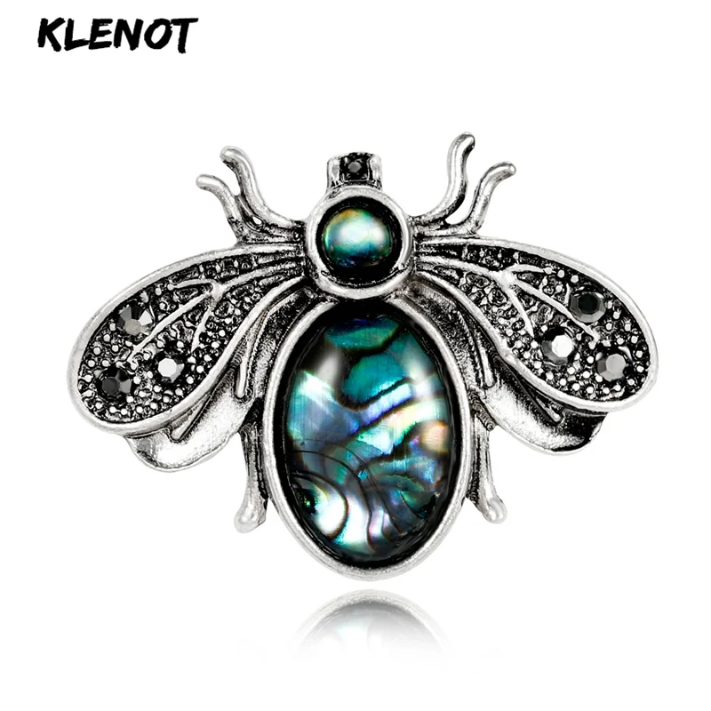 Изысканная броши в виде пчел из ракушек для женщин металлические булавки