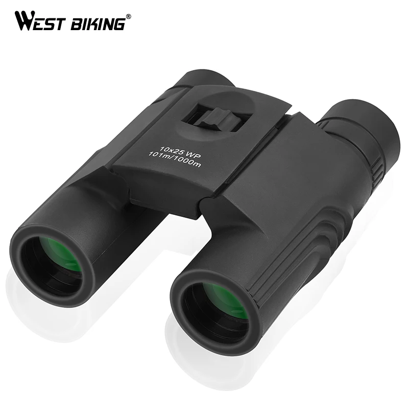 WEST BIKING бинокли 10*25 BAK4 Prism FMC зеленая пленка портативный телескоп полностью