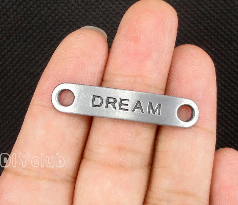 

50pcs-Gun Black Tone Dream Connector Charms 37x8mm