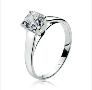 

1 карат классические стильные ювелирные изделия бриллиант обручальное женское кольцо платина 950 ювелирные изделия кольцо из белого золота