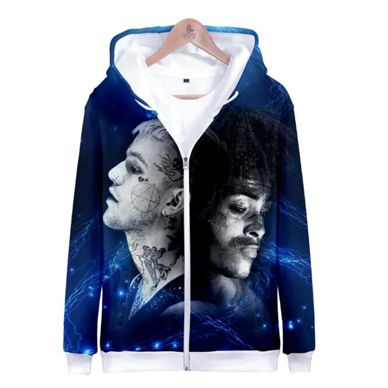 

RAP Singer xxxtentacion and lil peep 3D Print Women/Men Hoodies Sweatshirt Hip Hop Streetwear zipper Hooded Jacket Coat Outwear