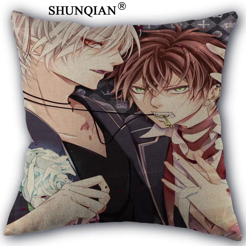 Pillow Cover Изготовленная на заказ накидка для подушки, Diabolik Lovers хлопковые льняные наволочки для подушек, для дома Текстиль площадь размером 45*45 см Спальня домашняя декоративная наволочка - Цвет: Pillow Cover