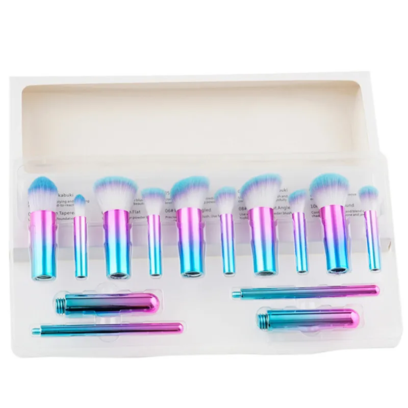 Набор профессиональных кистей для макияжа 10 шт. контурные румяна основы