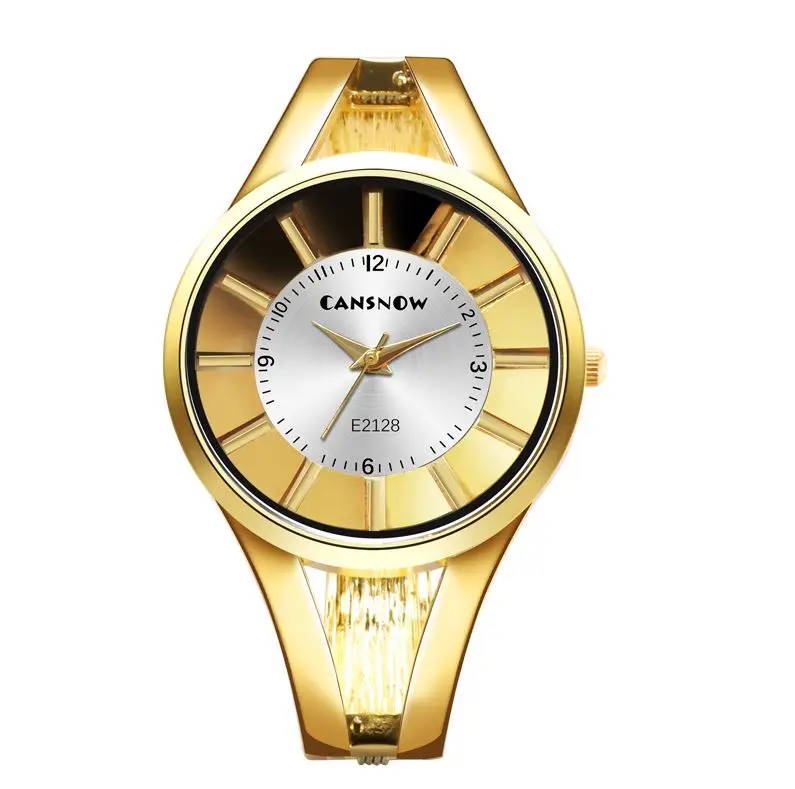 Gold white Женские часы CANSNOW розовое золото zegarek damski модные женские часы женские водонепроницаемые часы женские часы Relogio Feminino Saati - Цвет: Gold white
