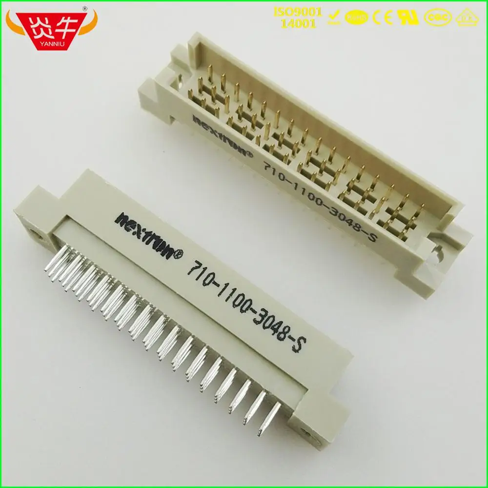 50 шт. 348 DIN41612 DIN разъем 710 1100 3048 S 3*16P 48PIN мужской STRAIGH шпильки Европейская розетка 9001