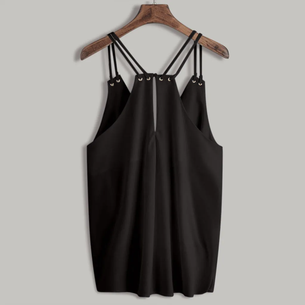 Корейская blusas mujer de moda, женская блузка, рубашка, женская повседневная майка без рукавов, майка, рубашка, блузка, Cami Top, chemisier femme