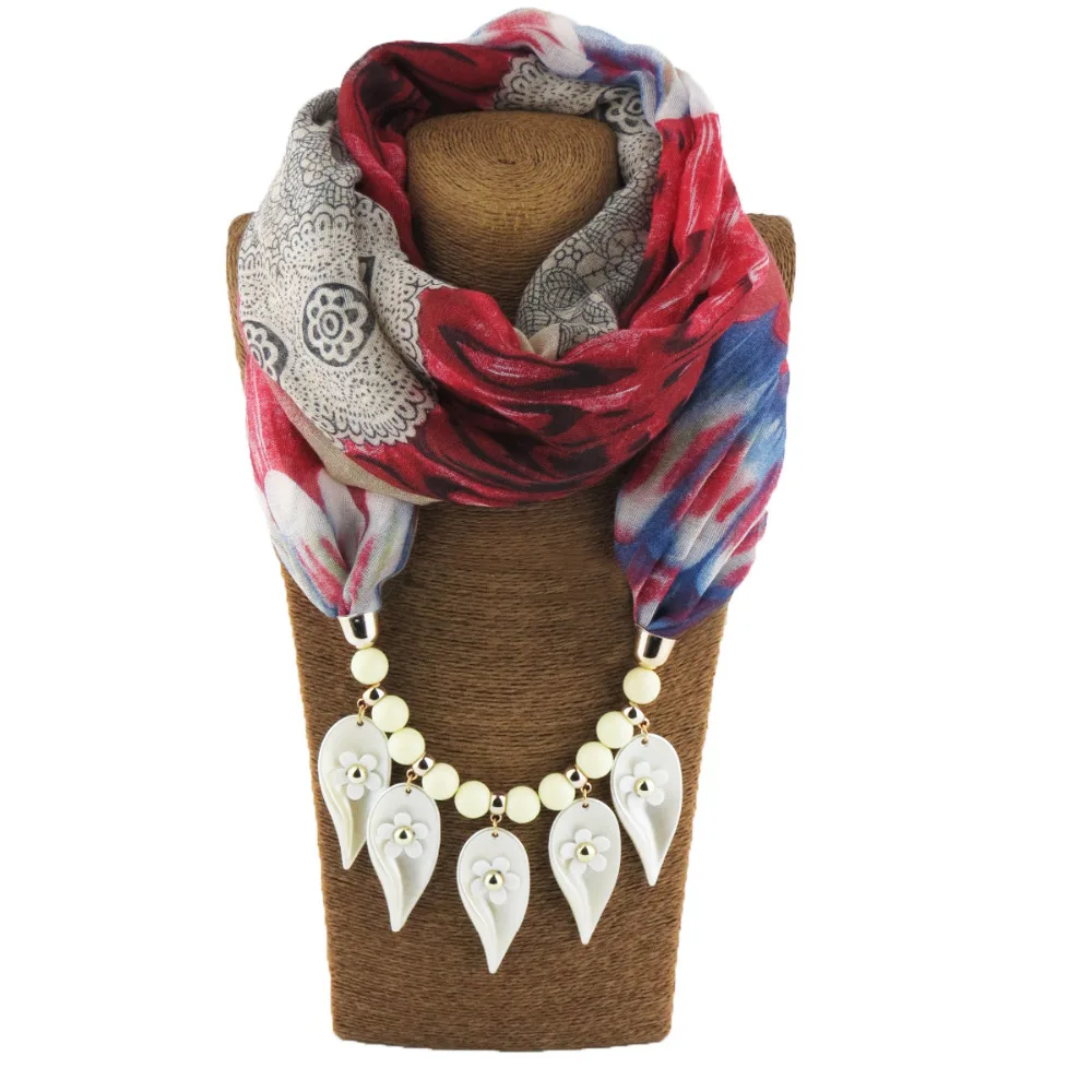 2019 Necklaces Pendants Long Leaves Pendant Scarf Neckerchief Winter Necklace For Women Bijoux Gifts | Украшения и аксессуары