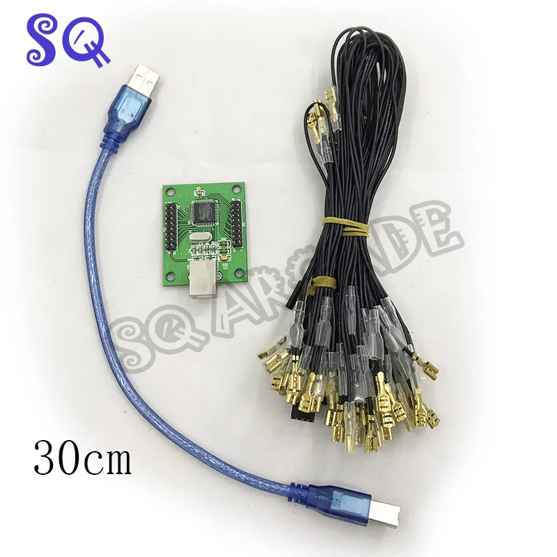 

50pcs 30cm usb cable 2pcs USB 2player Encoder jamma controller adapter Arcade machine accessories for PC Raspberry Pi 3 game ca