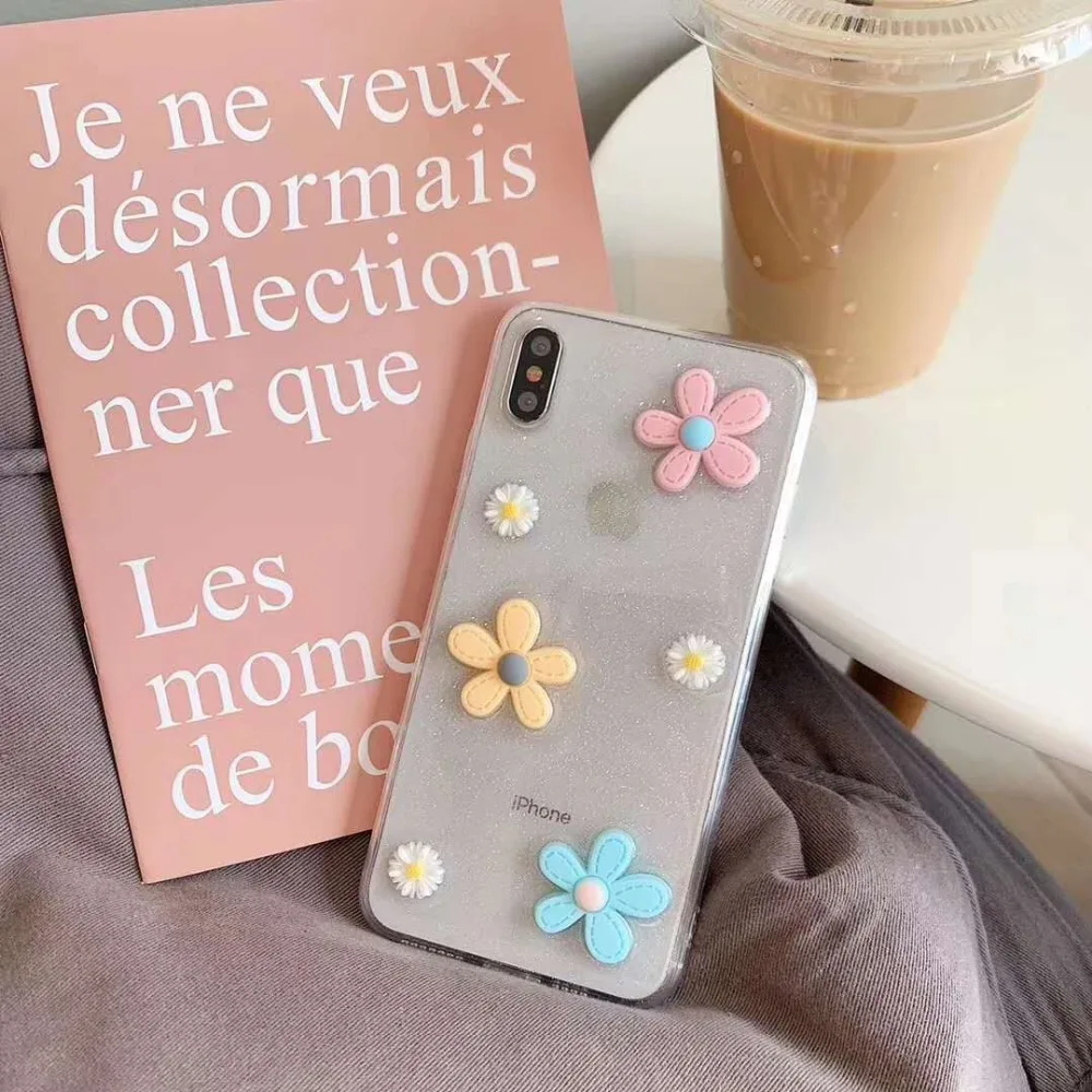 Marchcover для iPhone XS MAX XR X Милая коробка сладостей цветов ромашки 8 7 6S 6 Plus Прозрачный