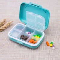6 grids organizer container for tablets travel pill box with seal ring small box for tablets wheat straw container for medicines