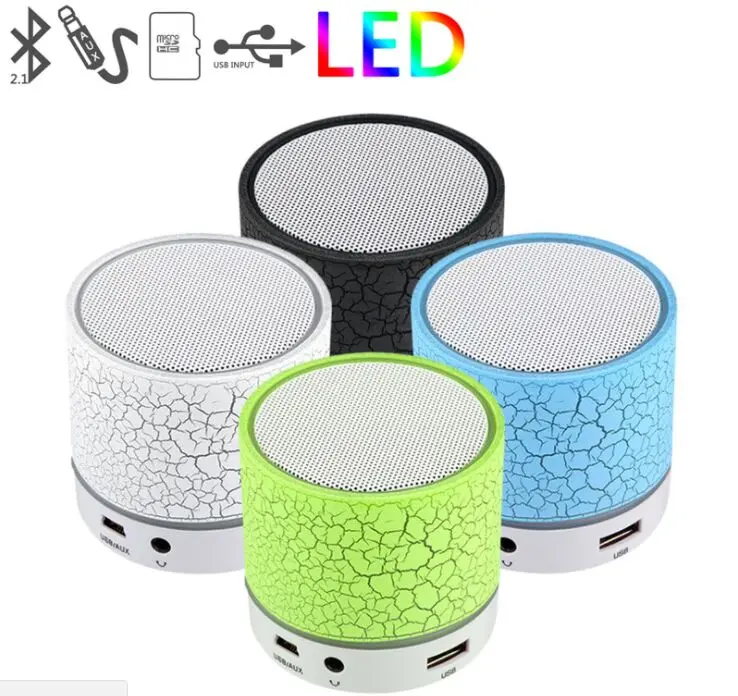 LED Портативный мини Bluetooth колонки Беспроводной громкой динамик с TF USB FM микрофоном