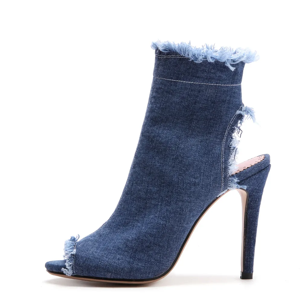 Masgulahe 2018 fashion spring autumn shoes woman new arrival peep toe zip elegant classic high heels ankle boots big size 33-43 | Обувь