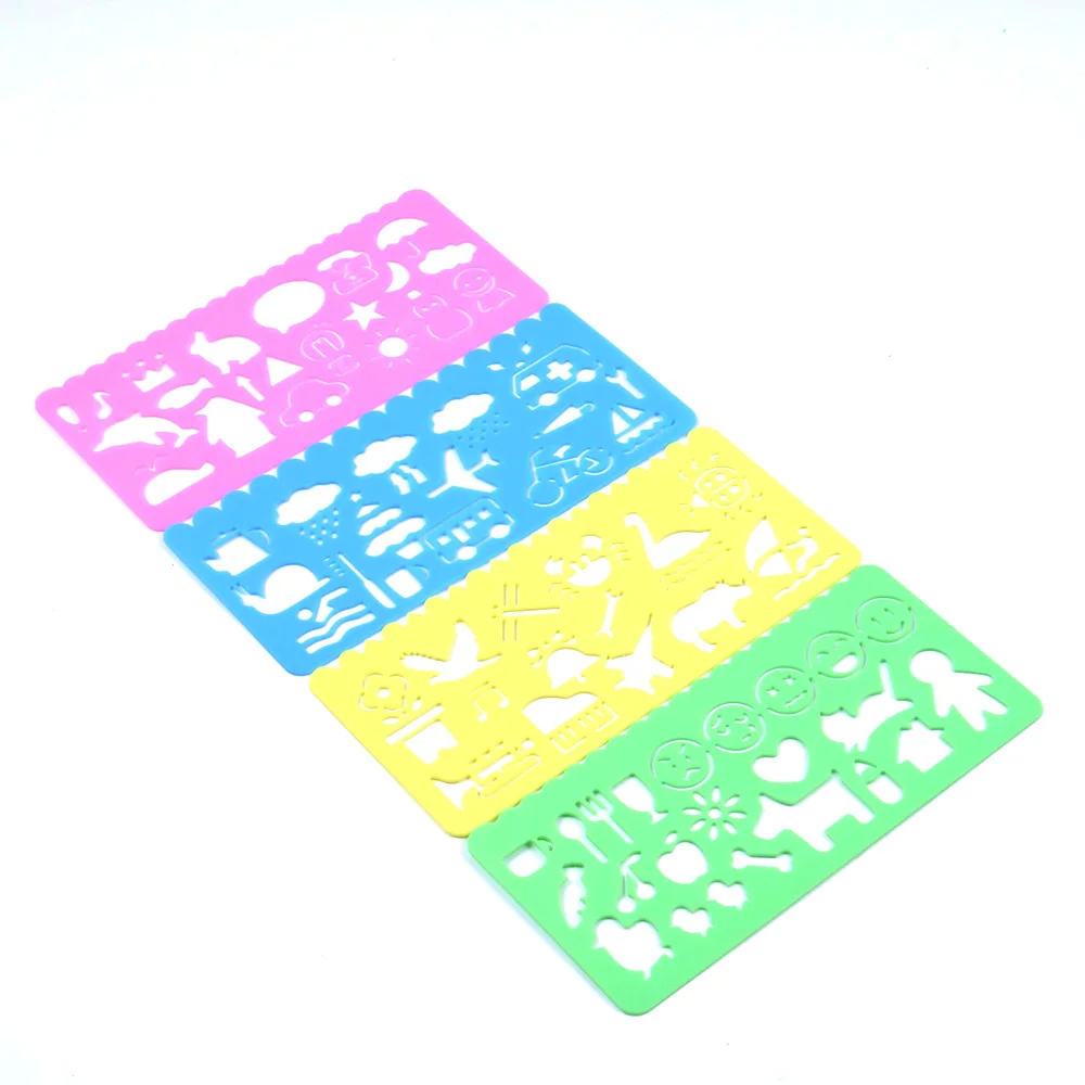 4 шт. милый шаблон для рисования линейка инструмент канцелярские принадлежности