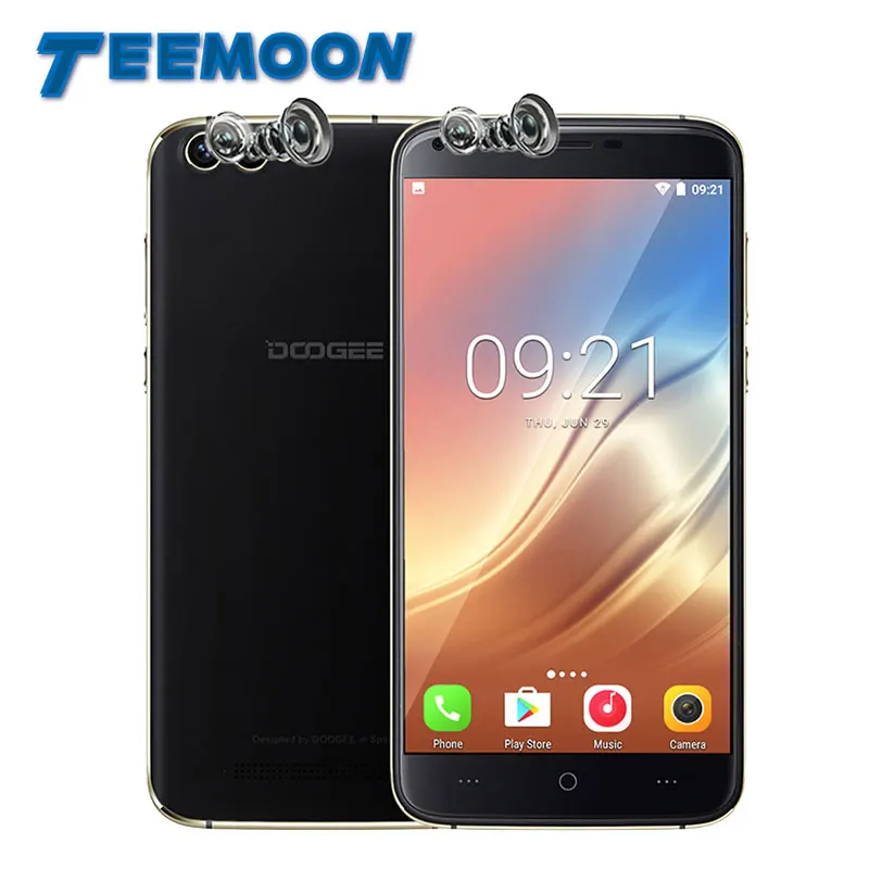 Doogee X30 четыре камеры мобильного телефона 8MP/8MP + 5mp/5mp 3G Android 7.0 смартфон 2 ГБ