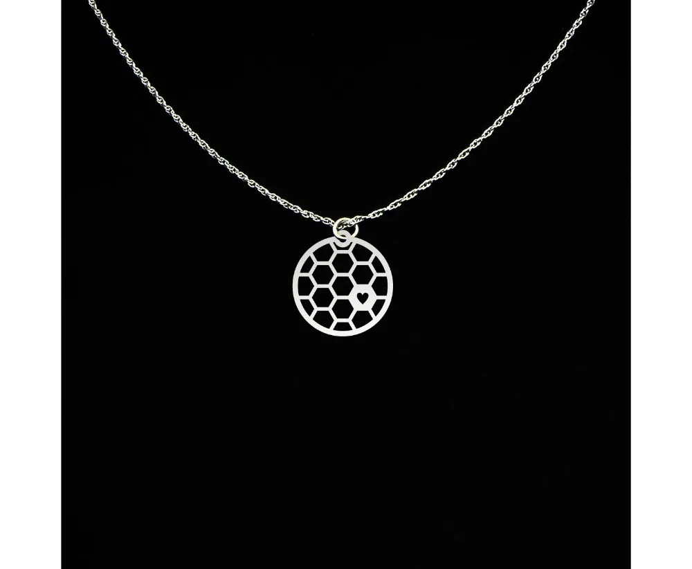 

Ожерелье с полыми пчелами, милое геометрическое шестигранное ожерелье с подвеской в виде сот, Ювелирное Украшение