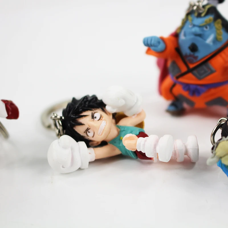 4 5 см 10 шт./лот цельный брелок Луффи Эйс Хэнкок Jinbe Mihawk Эдвард дофламинго Кума